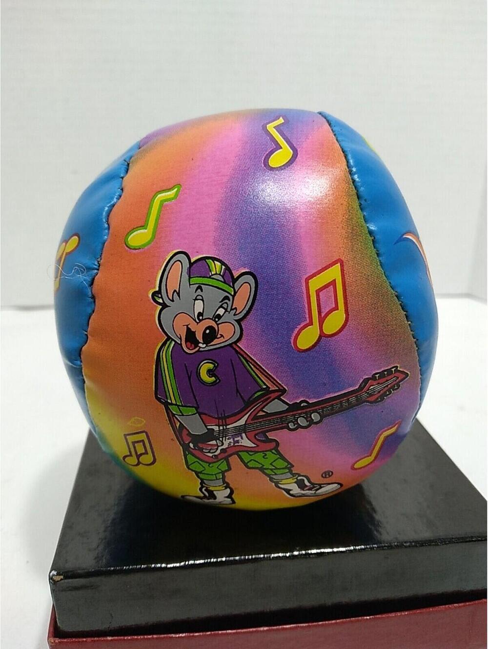 VtgChuck E. Cheese Soft Play Ball Music Rainbow 4" Toy Prize Tickets Games Pizza